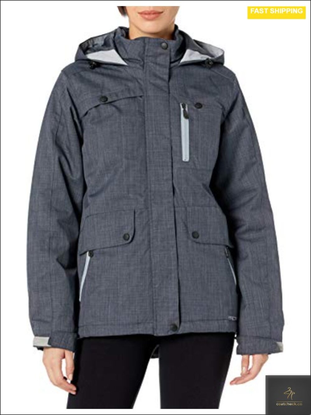 Insulated Ski Jacket Water Resistant 140g ThermaLock Relaxed Fit Long Sleeve